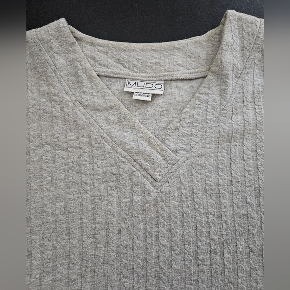 Vintage - MUDO Grey Heavy Cotton Oversize Top - NWOT - Size L - Picture 9 of 9